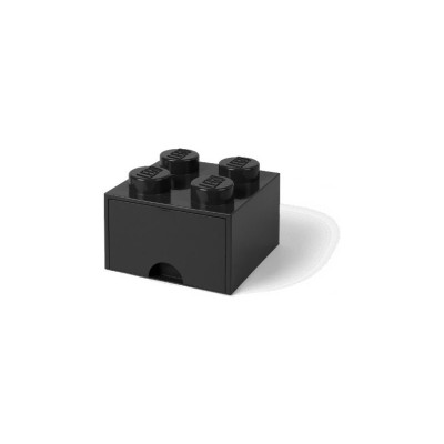 LEGO úložný box s šuplíkem 250x250x180mm - černý