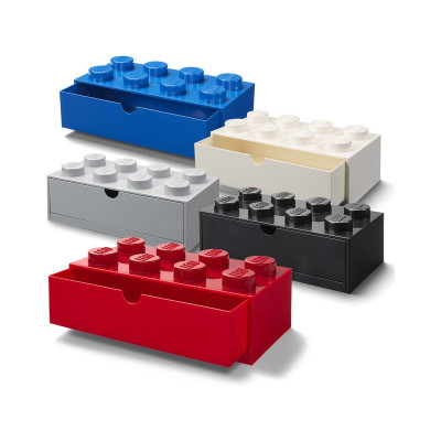 LEGO stolní box 8 se zásuvkou modrý
