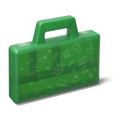 LEGO To Go úložný box s přihrádkami - zelená