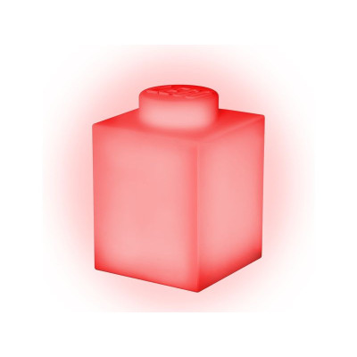 LEGO noční lampička Silikonová kostka červená