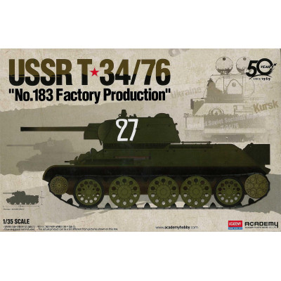 Model Kit tank 13505 - USSR T-34/76 \"No.183 Factory Production\" (1: