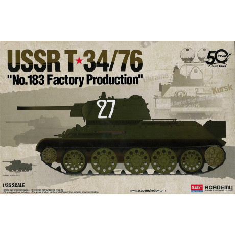 Model Kit tank 13505 - USSR T-34/76 \"No.183 Factory Production\" (1: