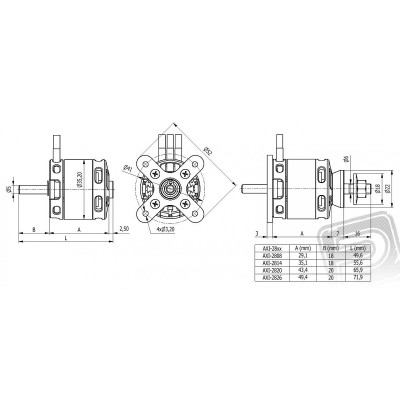 AXI 2820/8 V2 střídavý motor