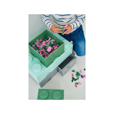 LEGO úložný box 250x500x180mm - světle růžový