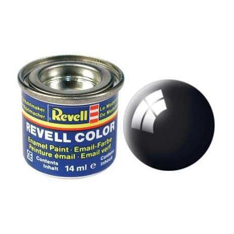 Barva Revell emailová - 32107: leská černá (black gloss)