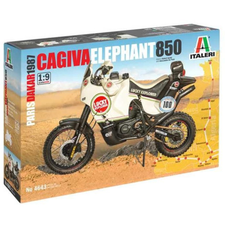 Model Kit motorka 4643 - Cagiva \"Elephant\" 850 Paris-Dakar 1987 (1: