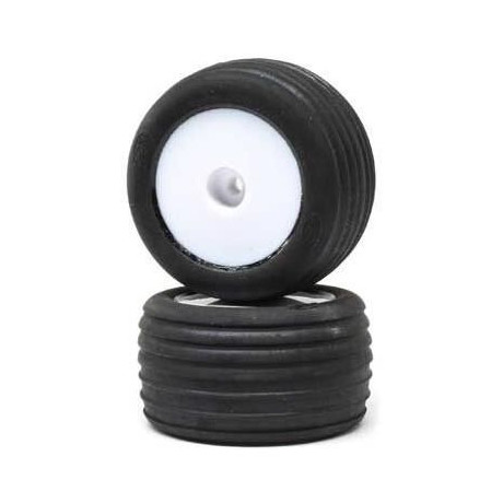 Losi kolo s pneu Direct, přední, bílý disk (2): Mini-T 2.0