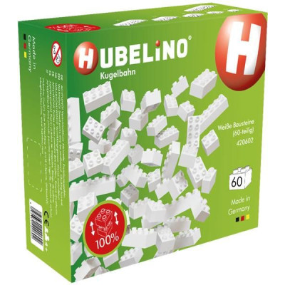 HUBELINO Kuličková dráha - kostky bílé 60 dílků