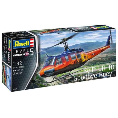 Plastic ModelKit vrtulník 03867 - Bell UH-1D \"Goodbye Huey\" (1:32)