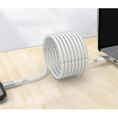 Magnetický samonavíjecí USB nabíjecí kabel (Type-C) (180 cm)