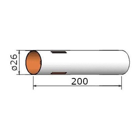 Klima Papírová trubka 26x200mm 3-drážky