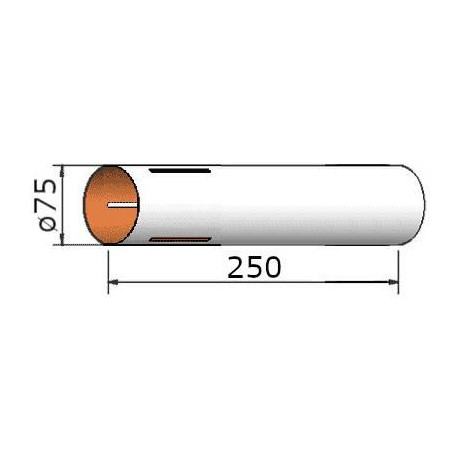 Klima Papírová trubka 75x250mm 3-drážky