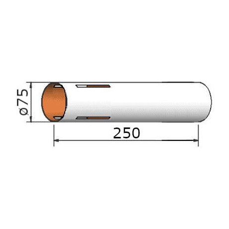 Klima Papírová trubka 75x250mm 4-drážky