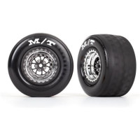 Traxxas kolo, disk Weld chromovaný (zadní) (2 ks) s pěnovou vložkou a nalepenými pneumatikami. Zadní dragsterová kola Mickey Thompson jsou replikou skutečných pneumatik. Speciálně vyvinutá směs pneumatik pro dlouhou životnost a maximální přilnavost. 