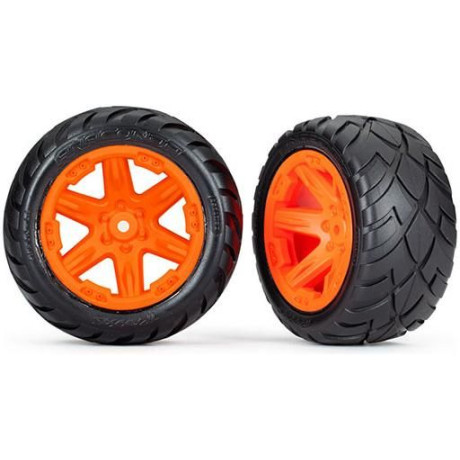 Traxxas kolo 2.8\", disk RTX oranžový, pneu Anaconda (2WD zadní) (2)