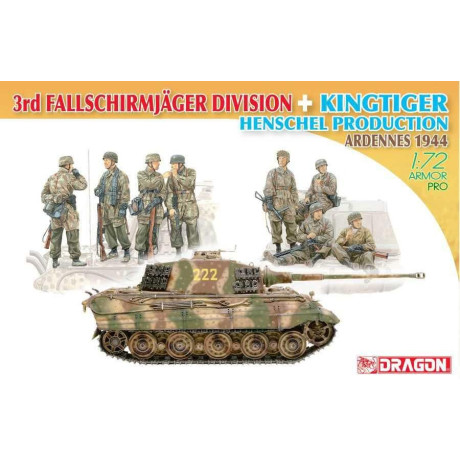 Model Kit tank 7400 - 3rd Fallschirmjäger Division + Kingtiger Hensch
