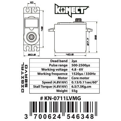 KONECT 7 kg Digital servo (7kg-0,11s/60°)