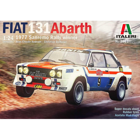 Model Kit auto 3621 - Fiat 131 Abarth 1977 San Remo Rally Winter (1:2