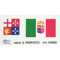 Doporučené příslušenství pro model lodi Mantua Model Am. Vespucci 1:84 kit: Sada vlajek.