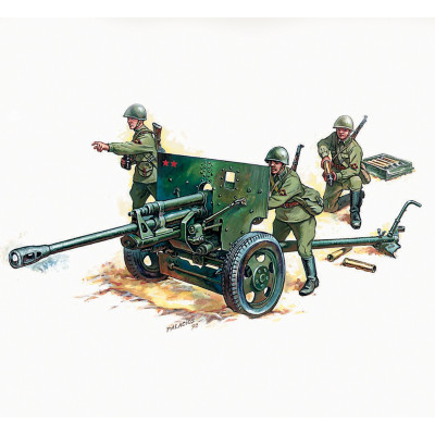 Wargames (WWII) military 6253 - Soviet 76mm anti-tank gun ZIS-3 (1:72)