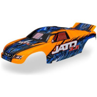 Náhradní díl pro RC modely aut Traxxas Jato: karosérie oranžová - nabarvená, s aplikovanými polepy.