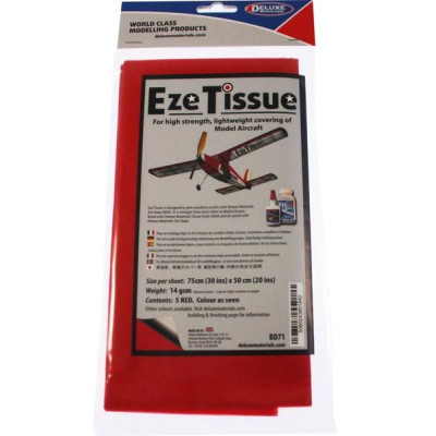 Eze Tissue potahovací papír 14g/m2 75x50cm červený (5ks)