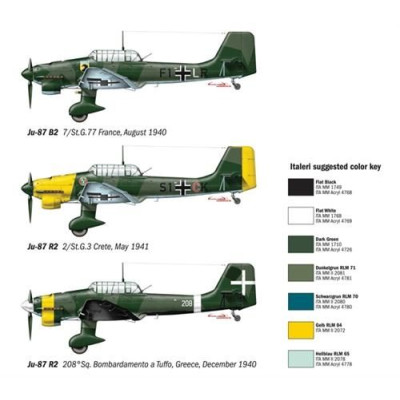 Model Kit letadlo 1292 - JU-87 B-2/R-2 STUKA (1:72)