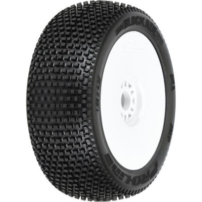 Pro-Line kolo 3.3\", pneu Blockade S3 Buggy Tires, disk H17 bílý (2)