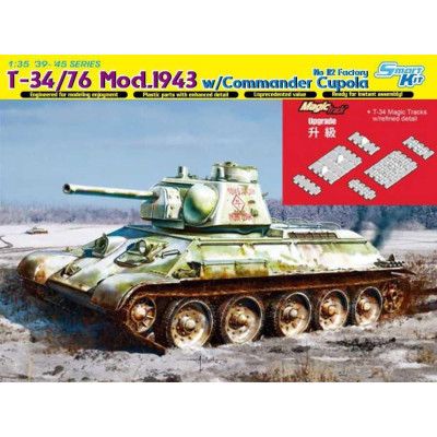 Model Kit tank 6621 - T-34/76 Mod.1943 w/Commander Cupola No. 112 Fac