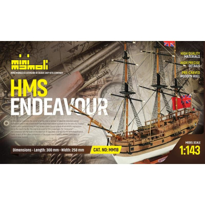 MINI MAMOLI H.M.S. Endeavour 1:143 kit