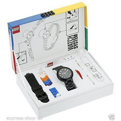 LEGO LEGO hodinky pro dospělé 4 Stud Brick Black/Chrome LEGO9007705