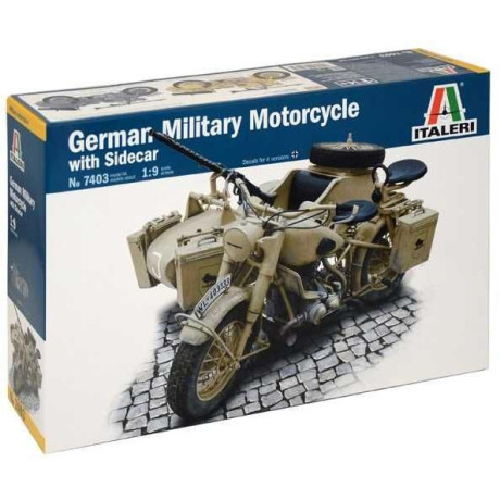 Model Kit military 7403 - German Military Motorcycle with Sidecar (1: