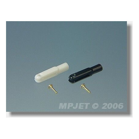 Vidlička plast, délka 23 mm, šířka drážky 1,6, čep pr. 1,6, M2, balení 2 ks