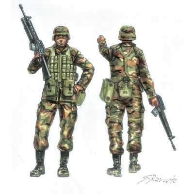 Model Kit figurky 6168 - U.S. Infantry (1980s) (1:72)