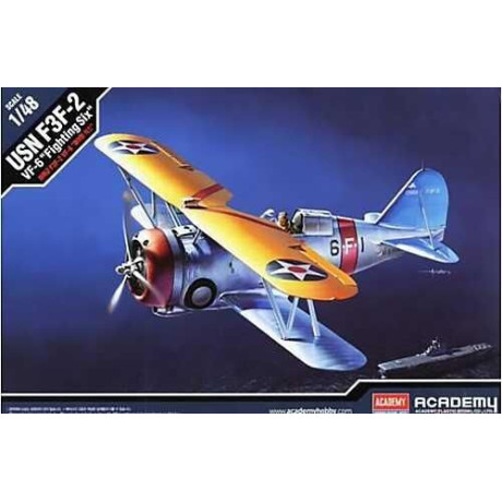 Model Kit letadlo 12326 - USN F3F-2 VF-6 \"FIGHTING SIX\" (1:48)