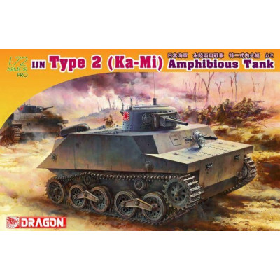Model Kit tank 7435 - IJN TYPE 2 (Ka-Mi) AMPHIBIOUS TANK COMBAT VERSI