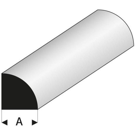 Raboesch profil ASA čvrtkruhový 1.5x1000mm
