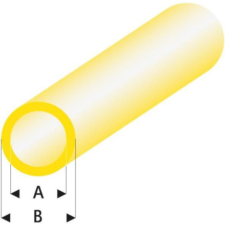 Raboesch profil ASA trubka transparentní žlutá 5x6x330mm (5)