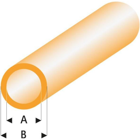 Raboesch profil ASA trubka transparentní oranžová 2x3x330mm (5)