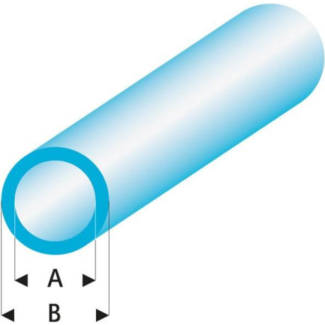 Raboesch profil ASA trubka transparentní modrá 2x3x330mm (5)