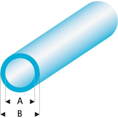 Raboesch profil ASA trubka transparentní modrá 4x5x330mm (5)