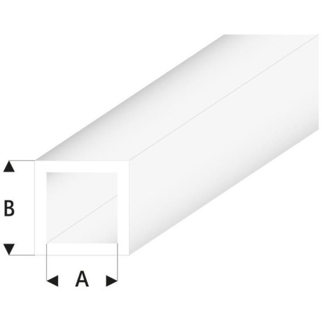 Raboesch profil ASA trubka čtvercová transparentní 2x3x330mm (5)