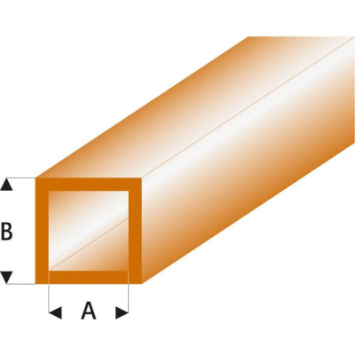 Raboesch profil ASA trubka čtvercová transparentní hnědá 2x3x330mm (5)