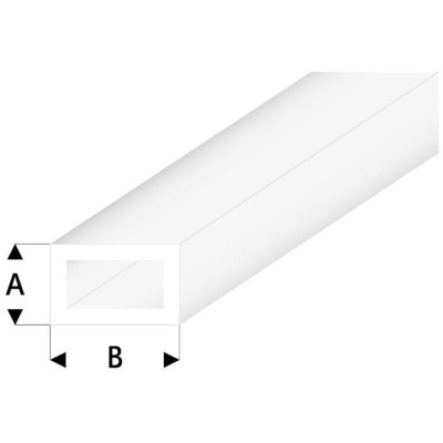Raboesch profil ASA trubka čtyřhranná transparentní 2x4x330mm (5)