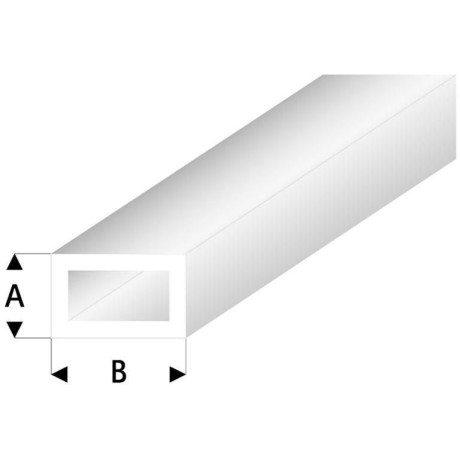 Raboesch profil ASA trubka čtyřhranná transparentní bílá 3x6x330mm (5)