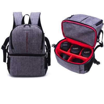 Double-Layer DIY Camera Backpack (Black)