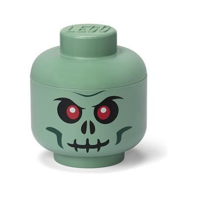 LEGO úložná hlava malá – Skeleton zelený