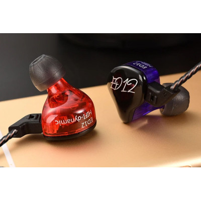 KZ ED12 Sluchátka s mikrofonem (Red/Blue)