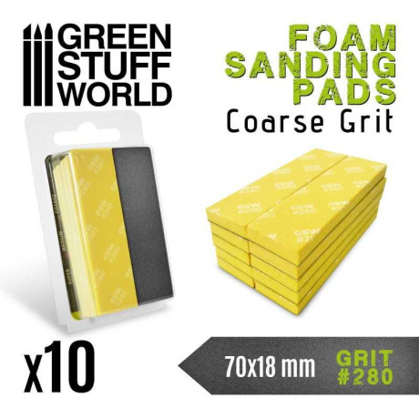 Foam Sanding Pads 180 grit 10pcs/ Penové brúsne podložky 180 10ks