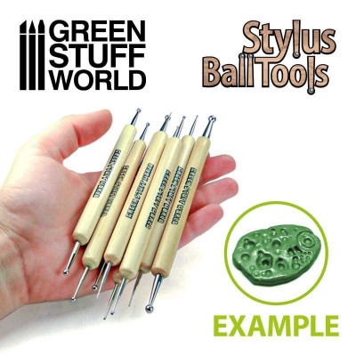 8x Sculpting STYLUS tool set / 8x sada nástrojov na tvarovanie
